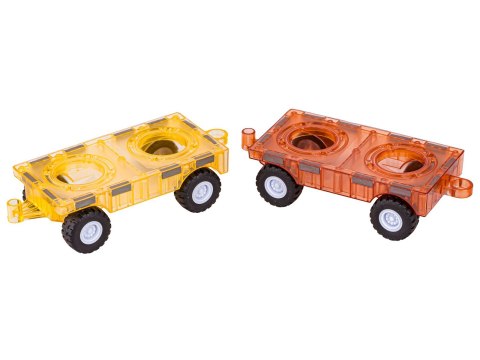 Konstrukcyjne Klocki Magnetyczne Świecące Elementy + Pojazdy 110 El.