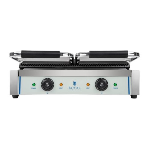 Grill kontaktowy podwójny dwustronny ryflowany