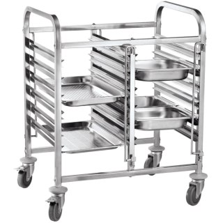 Wózek do transportu pojemników podwójny 12 x GN 1/1 - Hendi 810569