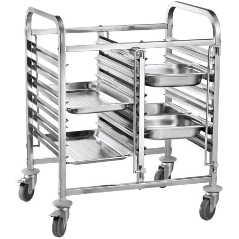 Wózek do transportu pojemników podwójny 12 x GN 1/1 - Hendi 810569