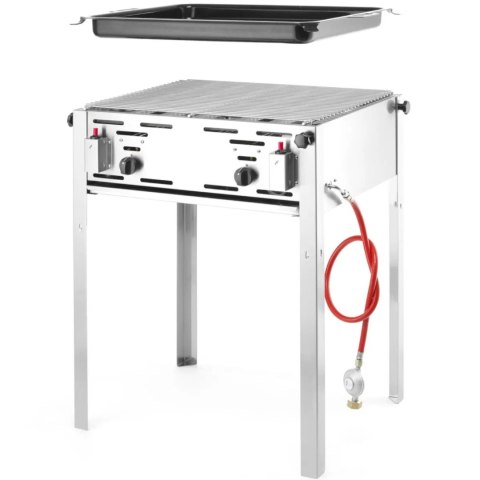 Grill gazowy z patelnią Grill Master Maxi 590x480mm 11.6kW - Hendi 154717