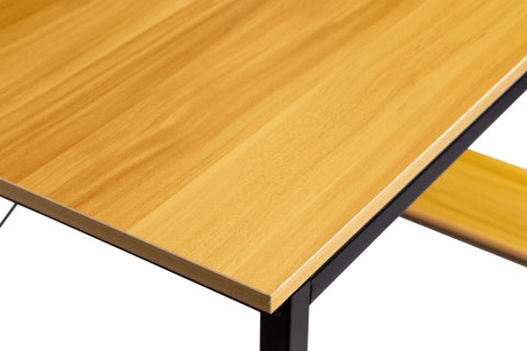 BIURKO KOMPUTEROWE DREWNIANE REGAŁ Z PÓŁKAMI LOFT