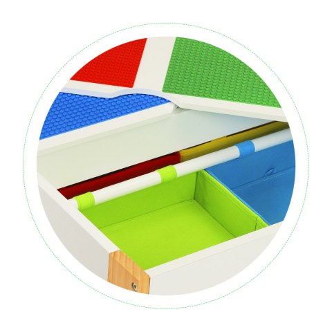 DREWNIANE MEBLE DLA DZIECI ZESTAW STÓŁ + 2 KRZESŁA ECOTOYS