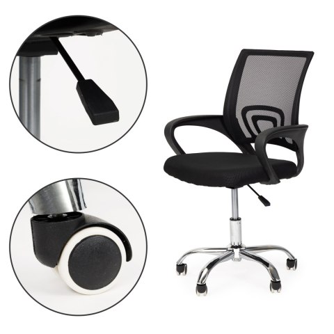 FOTEL OBROTOWY BIUROWY KRZESŁO KOMPUTEROWE WYPROFILOWANE REGULACJA WYSOKOŚCI MODERNHOME