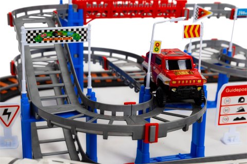 KOLEJKA I AUTO NA BATERIE DWA TORY MIASTO 108 ELEMENTÓW