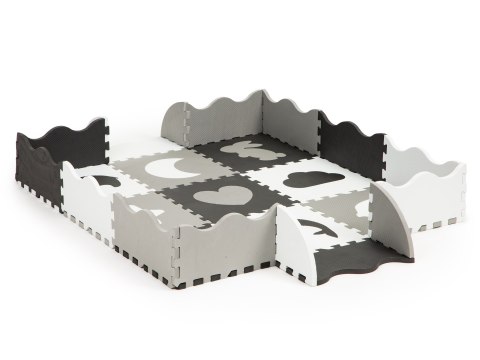 MATA PIANKOWA Z PŁOTKIEM PUZZLE SUCHY BASEN 25EL ECOTOYS