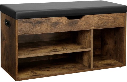 SZAFKA NA BUTY REGAŁ Z SIEDZISKIEM LOFT DREWNIANA