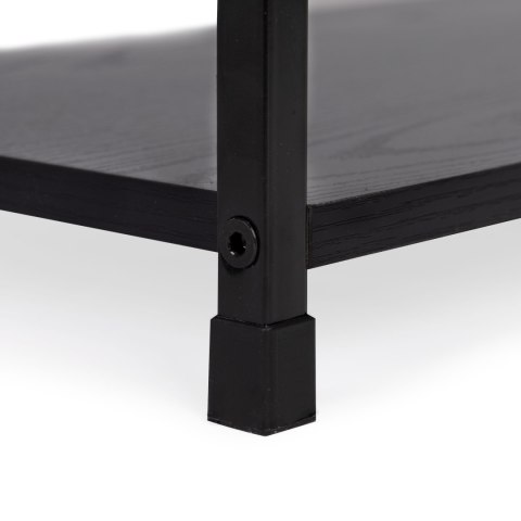 REGAŁ DREWNIANY METALOWA RAMA SZEROKI LOFT 3 PÓŁKI CZARNY MODERNHOME