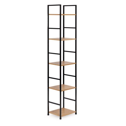 REGAŁ DREWNIANY NOWOCZESNY METALOWA RAMA LOFT 5 PÓŁEK MODERNHOME