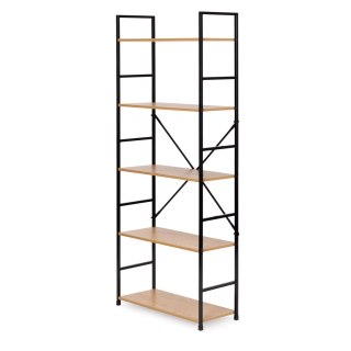 REGAŁ DREWNIANY SZEROKI NOWOCZESNY LOFT 5 PÓŁEK MODERNHOME