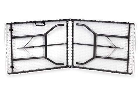 ZESTAW CATERINGOWY STÓŁ BANKIETOWY 180CM 2 ŁAWKI BIAŁY MODERNHOME