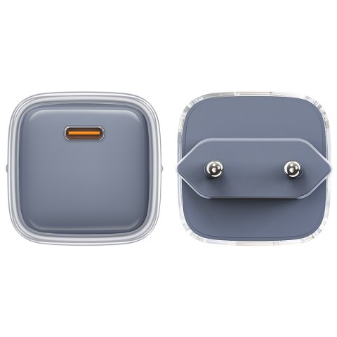 Ładowarka sieciowa z wyświetlaczem PD 30W GaN3 USB-C szara