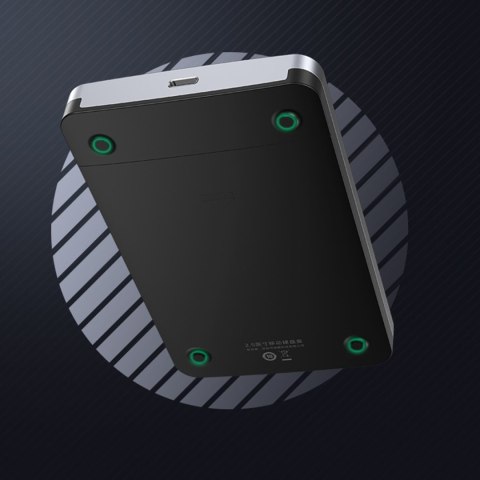 Kieszeń na dysk twardy 2.5'' SATA 3.0 6Gbps + kabel USB-C 0.5m - srebrny