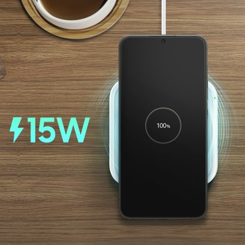 Ładowarka Samsung Wireless Charger Pad indukcyjna 15W + ładowarka sieciowa i kabel USB-C - biała