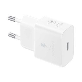 Ładowarka sieciowa GaN Samsung 25W SFC z kablem USB-C - biała