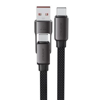 Kabel przewód USB-C - USB-A / USB-C 480Mb/s 3A 0.2m - czarny