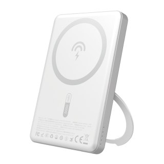 Powerbank z MagSafe i podstawką 20W PD 5000mAh - srebrny