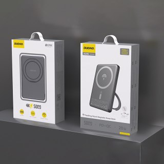 Powerbank z MagSafe i podstawką 20W PD 5000mAh - szary