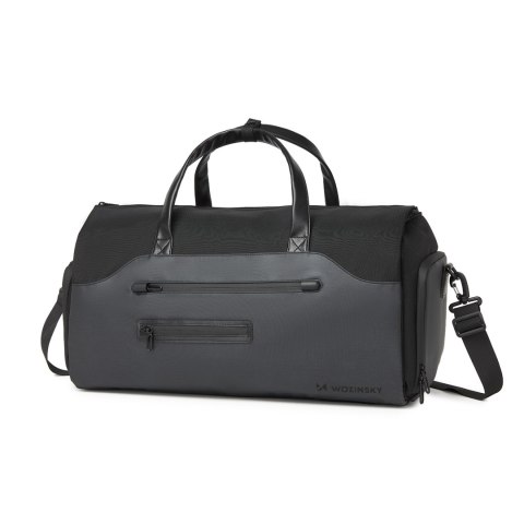 Torba podróżna Premium na garnitur i obuwie z kieszenią na mokre rzeczy 50l - czarna