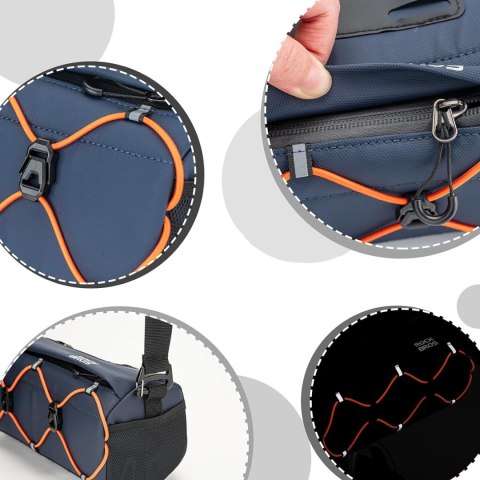 Torba rowerowa mocowana na kierownicę 2.2 l - niebieska