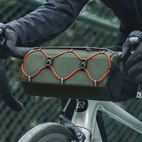 Torba rowerowa mocowana na kierownicę 2.2l - zielona