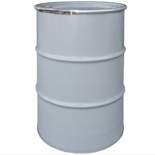 Beczka stalowa metalowa OH 212L zdejmowane wieko z korkami 2 i 3/4 - SZARA MIX