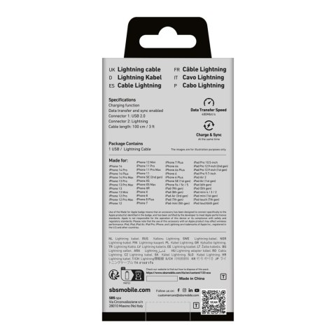 Kabel przewód USB-A - iPhone Lightning - biały