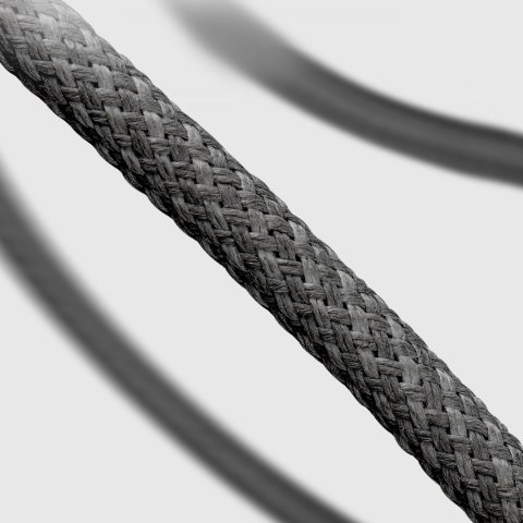 Kabel przewód w oplocie USB-C 60W 1.5m - czarny