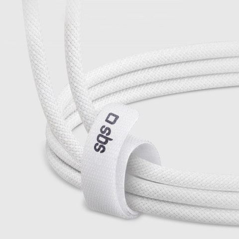 Kabel przewód w oplocie USB-C 60W 1.5m - szary