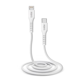 Kabel przewód z certyfikatem MFi USB-C - iPhone Lightning 1m - biały
