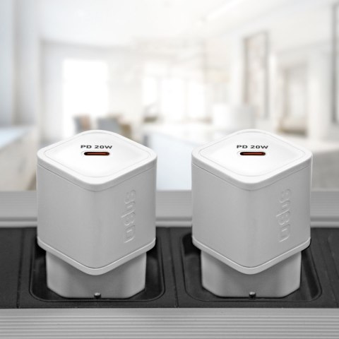 Ładowarka sieciowa GaN z Power Delivery 20W - biała