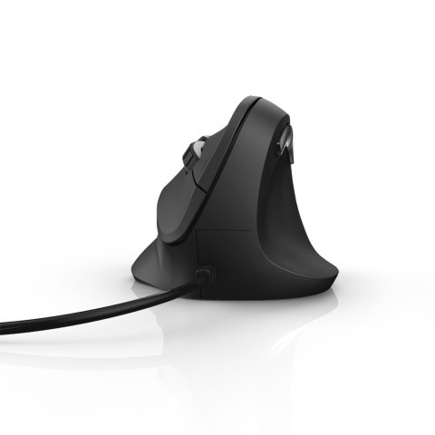 Myszka przewodowa EMC-500 ergonomiczna pionowa - czarna