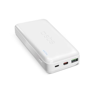 Powerbank 20000 mAh PD MicroUSB USB-C USB-A 20W - biały