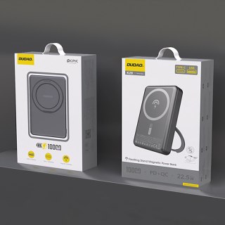 Powerbank K28 10000mAh z MagSafe z metalową obudową i podstawką PD 22.5W - szary