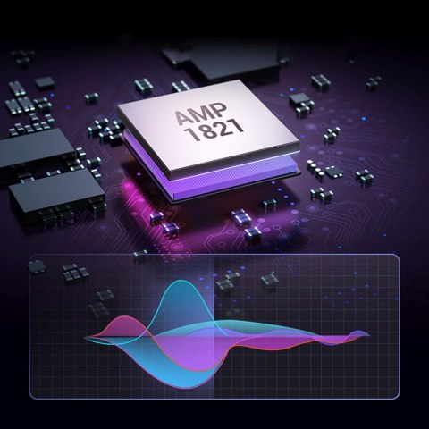 Mikrofon stojący na biurko USB-A RGB LED - srebrny