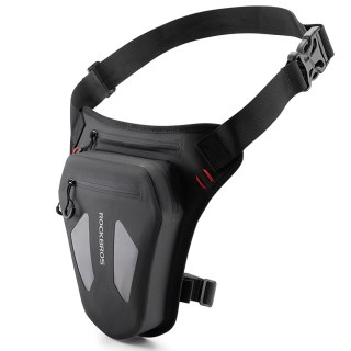 Torba motocyklowa saszetka na nogę udo pas ramię - czarna