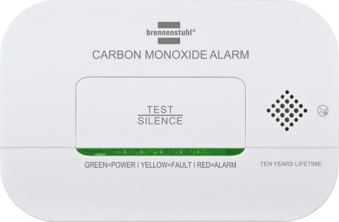 Czujnik czadu tlenku węgla z sygnałem alarmowym i diodami LED - biały