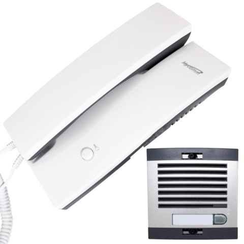 Domofon jednorodzinny głośnomówiący ze słuchawką do drzwi