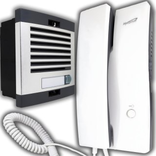 Domofon jednorodzinny głośnomówiący ze słuchawką do drzwi