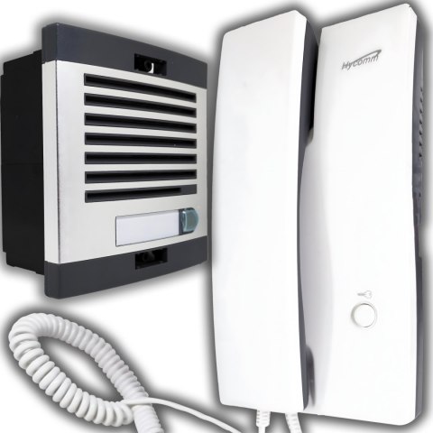 Domofon jednorodzinny głośnomówiący ze słuchawką do drzwi