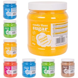 Kolorowy smakowy cukier do waty cukrowej ZESTAW 8 x 1 kg