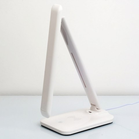 Lampka biurkowa szkolna z ładowarką indukcyjną 3 barwy 5 trybów 10 W