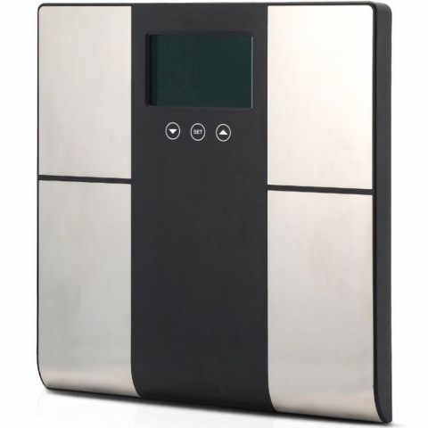 Waga łazienkowa analityczna z pomiarem tłuszczu wody mięśni BMI KCAL LCD do 225 kg