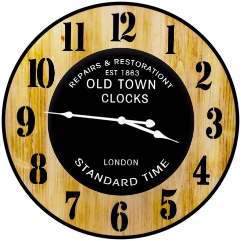 Zegar ścienny stylowy cichy LOFT śr. 50 cm