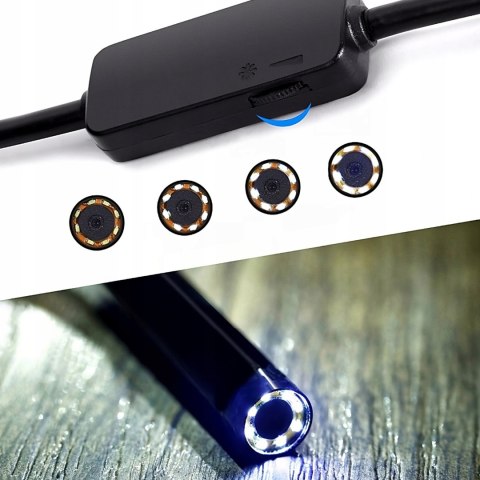 Kamera endoskopowa do telefonu 8 LED 4 końcówki Full HD Wi-Fi Android iOS