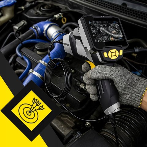 Kamera inspekcyjna warsztatowa endoskop 4 końcówki Full HD LCD LED