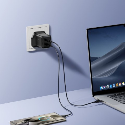 Ładowarka sieciowa z wtyczką UK USB-C 45W - czarna