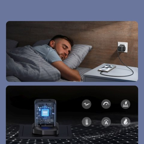 Ładowarka sieciowa z wtyczką UK USB-C 45W - czarna