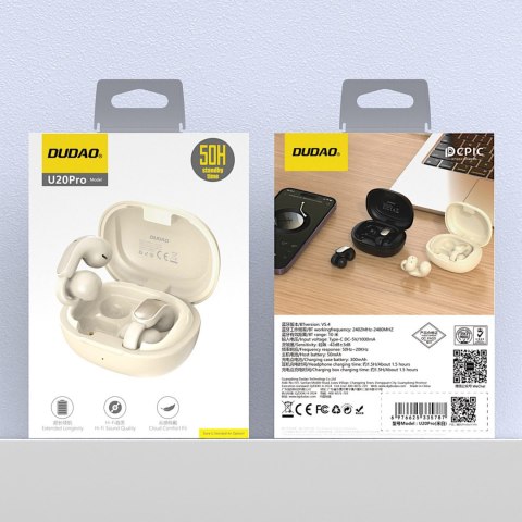 Słuchawki bezprzewodowe U20 Pro TWS Bluetooth - białe