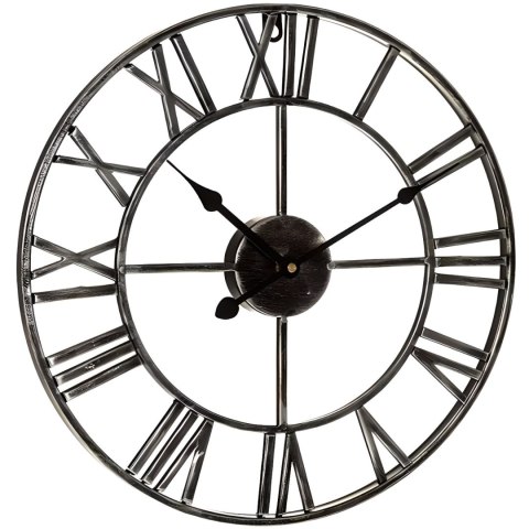 Zegar ścienny retro cyfry rzymskie LOFT śr. 50 cm - czarny